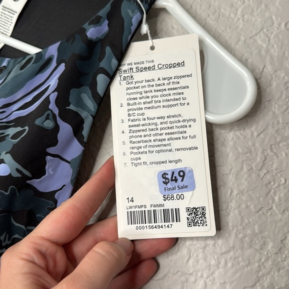 Lululemon Swift Speed Cropped Tank Top
B/C Cup Flower Meld Multi - Picture 3 of 7